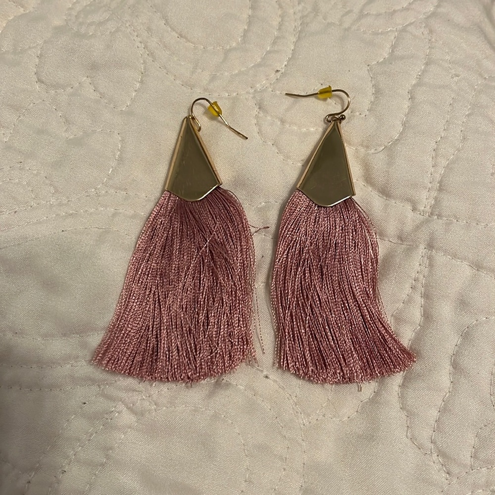 Long fringe earrings